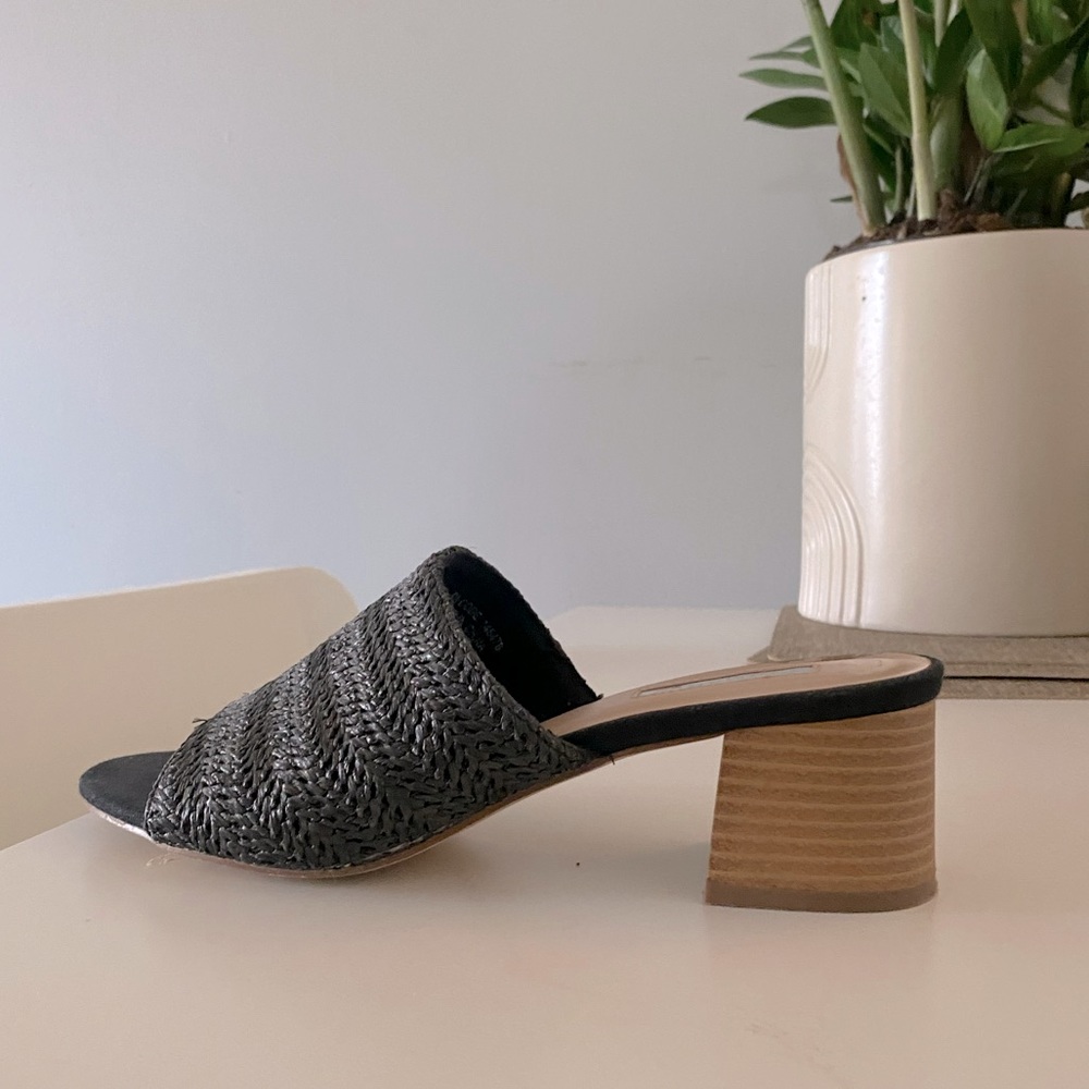 Woven black heels from primary